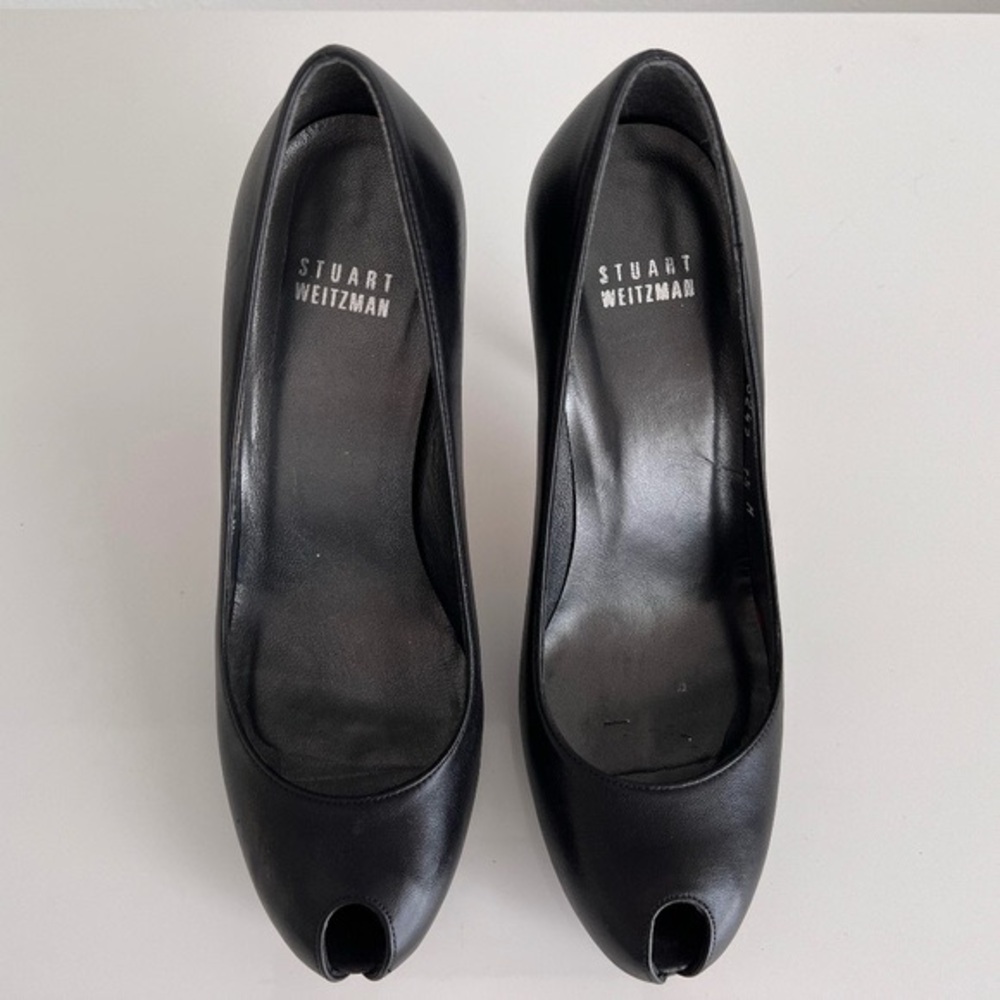 Stuart Weitzman Black “PeeK" Toe Stiletto Heels
SIZE:10 M